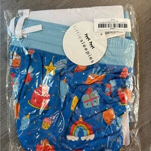 Little Sleepies Birthday Wishes Blue Pajama Set womens XL